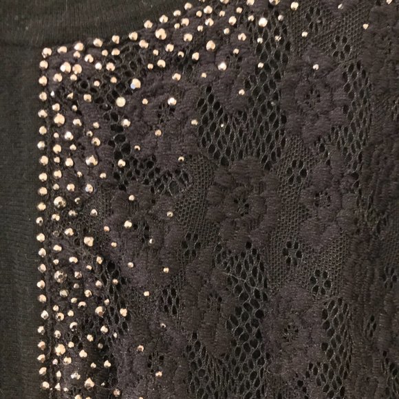 🚨LAST CHANCE - Closing closet🚨 Miss Morena Black Lace and Studs Cardigan - Picture 2 of 5